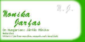 monika jarfas business card