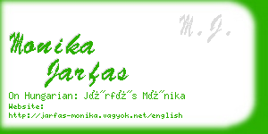 monika jarfas business card